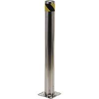 Safety Bollard, Stainless Steel, 42" H x 8" W, Silver Distribution Industrielle GC