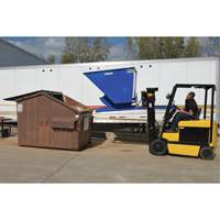 Self-Dumping Hopper, Steel, 3 cu.yd., Blue Distribution Industrielle GC