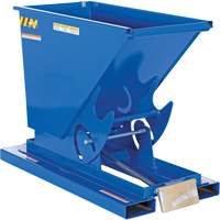 Conteneur autobasculeur, Acier, 1/3 vg³, Bleu Distribution Industrielle GC