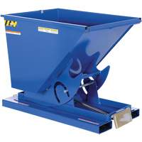Self-Dumping Hopper, Steel, 1/2 cu.yd., Blue Distribution Industrielle GC