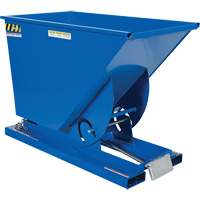 Self-Dumping Hopper, Steel, 3/4 cu.yd., Blue Distribution Industrielle GC
