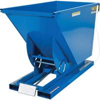 Self-Dumping Hopper, Steel, 3/4 cu.yd., Blue Distribution Industrielle GC
