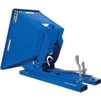 Self-Dumping Hopper, Steel, 3/4 cu.yd., Blue Distribution Industrielle GC