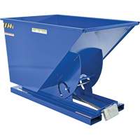 Self-Dumping Hopper, Steel, 1 cu.yd., Blue Distribution Industrielle GC