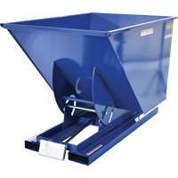 Self-Dumping Hopper, Steel, 1 cu.yd., Blue Distribution Industrielle GC
