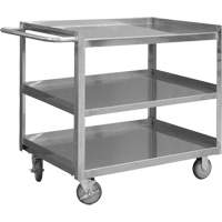 Industrial Grade Shelf Cart, 3 Tiers, 24-1/8" W x 35" H x 42" D, 1200 lbs. Capacity Distribution Industrielle GC