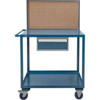 Mobile Service Cart, 2 Tiers, 24" W x 57" H x 40" D, 1200 lbs. Capacity Distribution Industrielle GC