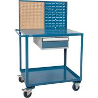 Mobile Service Cart, 2 Tiers, 24" W x 57" H x 40" D, 1200 lbs. Capacity Distribution Industrielle GC