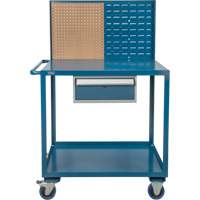 Mobile Service Cart, 2 Tiers, 24" W x 57" H x 40" D, 1200 lbs. Capacity Distribution Industrielle GC