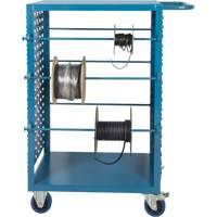 Mobile Wire Spool Cart, Steel, 6 Rod, 21" W x 48" H x 38" D, 1200 lbs. Capacity Distribution Industrielle GC