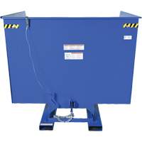 Self-Dumping Hopper, Steel, 4 cu.yd., Blue Distribution Industrielle GC