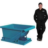 Extra Heavy-Duty Self-Dumping Hopper, Steel, 1/3 cu.yd., Blue Distribution Industrielle GC