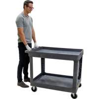 Chariot utilitaire pour l'entretien, 2 tiers, 24-5/8" x 32-1/2" x 40", Capacit&eacute; 550 lb Distribution Industrielle GC
