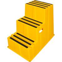 Escabeau industriel, 3 marches, 34-13/16" x 22-7/16" x Hauteur 28-1/2" Distribution Industrielle GC