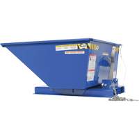 Low Profile D-Style Self Dumping Hopper, Steel, 1/4 cu.yd., Blue Distribution Industrielle GC