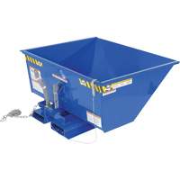 Low Profile D-Style Self Dumping Hopper, Steel, 1/2 cu.yd., Blue Distribution Industrielle GC