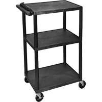 Chariot utilitaire &eacute;lectrique, 3 tiers, 24" x 42" x 18", Capacit&eacute; 300 lb Distribution Industrielle GC