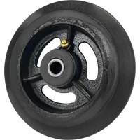 Roue en caoutchouc moul&eacute;, 6'' (152 mm) dia. x 1-1/2" (38 mm) la, Capacit&eacute; de 450 lb (204 kg) Distribution Industrielle GC