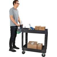 Chariot utilitaire, 2 tiers, 17-1/8" x 33-1/2" x 37-5/8", Capacit&eacute; 550 lb Distribution Industrielle GC