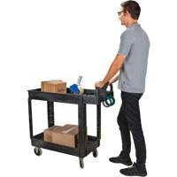 Chariot utilitaire, 2 tiers, 17-1/8" x 33-1/2" x 37-5/8", Capacit&eacute; 550 lb Distribution Industrielle GC