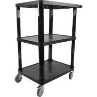 Chariot utilitaire avec tablette plate, 3 tiers, 18-1/8" x 37-3/8" x 27-3/4", Capacit&eacute; 330 lb Distribution Industrielle GC