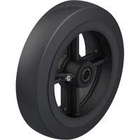 Roue en caoutchouc noir sur noyau en fonte Distribution Industrielle GC
