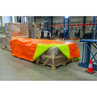B&acirc;che tiss&eacute;e robuste haute visibilit&eacute;, Poly&eacute;thyl&egrave;ne, Vert/Orange, 16' x 20' x 12 mils Distribution Industrielle GC