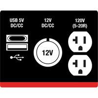 G&eacute;n&eacute;ratrice &agrave; onduleur, Surtension 2500 W, Nominale 1800 W, R&eacute;servoir 4,2 L Distribution Industrielle GC