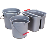 Seau Brute, Capacit&eacute; de 3.5 gal. US (14 pintes), Gris Distribution Industrielle GC