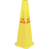 C&ocirc;nes de d&eacute;viation Lamba  Caution , Anglais avec pictogramme Distribution Industrielle GC