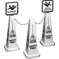 C&ocirc;nes de d&eacute;viation Lamba  Caution , Anglais avec pictogramme Distribution Industrielle GC