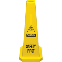 C&ocirc;nes de d&eacute;viation  Safety First , Anglais avec pictogramme Distribution Industrielle GC