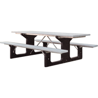 Recycled Plastic Picnic Tables, 6' L x 61-1/2" W, Grey Distribution Industrielle GC