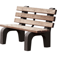 Bancs de parc, Plastique recycl&eacute;, 72" lo x 25" la x 31" h, Brun Distribution Industrielle GC