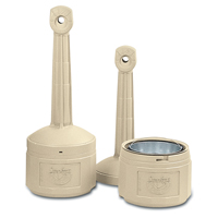 Smokers Cease-Fire&reg; Cigarette Butt Receptacle, Free-Standing, Plastic, 4 US gal. Capacity, 38-1/2" Height Distribution Industrielle GC