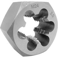 Metric Hex Die, 1" Dia., 10 mm-1 Thread, Alloy Steel Distribution Industrielle GC