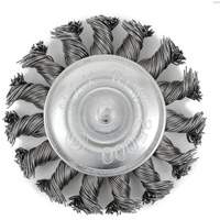 EKR275-20 Shaft-Mounted Knot Twisted Radial Brush, 3", .02" Fill, 1/4" Shank Distribution Industrielle GC