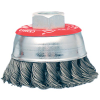 High-Performance Knot Twisted Cup Brush, 3" Dia. x 10mm x 1.25" Arbor Distribution Industrielle GC