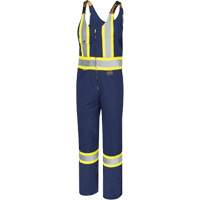 6615T Salopette de s&eacute;curit&eacute;, Poly-coton, 48 (grande taille), Bleu marin Distribution Industrielle GC