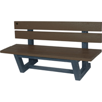 Bancs de parc d'ext&eacute;rieur, Plastique recycl&eacute;, 60" lo x 22-13/16" la x 29-13/16" h, Ombre Distribution Industrielle GC