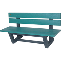 Bancs de parc d'ext&eacute;rieur, Plastique recycl&eacute;, 60" lo x 22-13/16" la x 29-13/16" h, Vert Distribution Industrielle GC