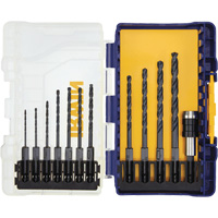 Jeu de forets s&eacute;rie courte, 12 morceaux, Acier rapide Distribution Industrielle GC