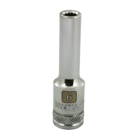 Douille m&eacute;trique, 6 mm, Prise 3/8", 12 pans, Profond Distribution Industrielle GC