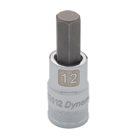 Metric Standard Bit Socket, 12 mm x 2.44" L, 1/2" Drive Distribution Industrielle GC