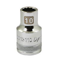 Douille m&eacute;trique, 10 mm, Prise 1/2", 12 pans Distribution Industrielle GC