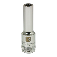 Douille m&eacute;trique, 10 mm, Prise 1/2", 12 pans, Profond Distribution Industrielle GC