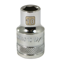 Douille m&eacute;trique, 10 mm, Prise 1/2", 6 pans Distribution Industrielle GC