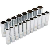 Jeu de douilles m&eacute;triques, 19 Mcx, Prise de 1/2", Profond Distribution Industrielle GC