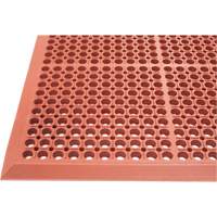 Tapis de s&eacute;rie Competitor, &agrave; fentes, 3' x 5' x 7/8", Orange, Caoutchouc naturel Distribution Industrielle GC