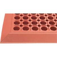 Tapis de s&eacute;rie Competitor, &agrave; fentes, 3' x 5' x 7/8", Orange, Caoutchouc naturel Distribution Industrielle GC